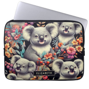 Housse Pour Ordinateur Portable Peinture vintage Cute Koala
