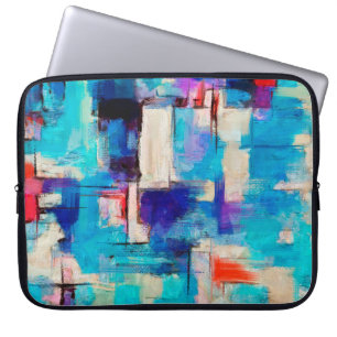 Housse Pour Ordinateur Portable Peinture vive dessinée à la main, arrière - plan e
