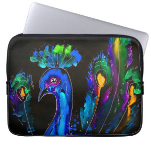 Housse Pour Ordinateur Portable Peinture Whimsical Peacock