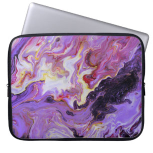 Housse Pour Ordinateur Portable Peintures acryliques couleur tonique, abstrait.
