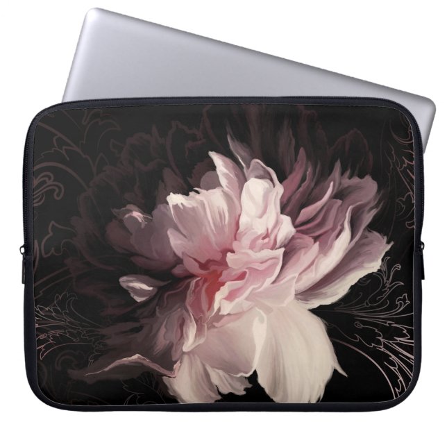 Housse Pour Ordinateur Portable Peony Dark Wall : Peony Flower Design (Devant)