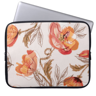 Housse Pour Ordinateur Portable Pépites Arrière - plans beige Motif d'aquarelle