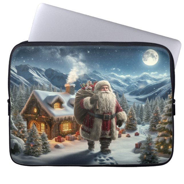 Housse Pour Ordinateur Portable Père Noël (Devant)