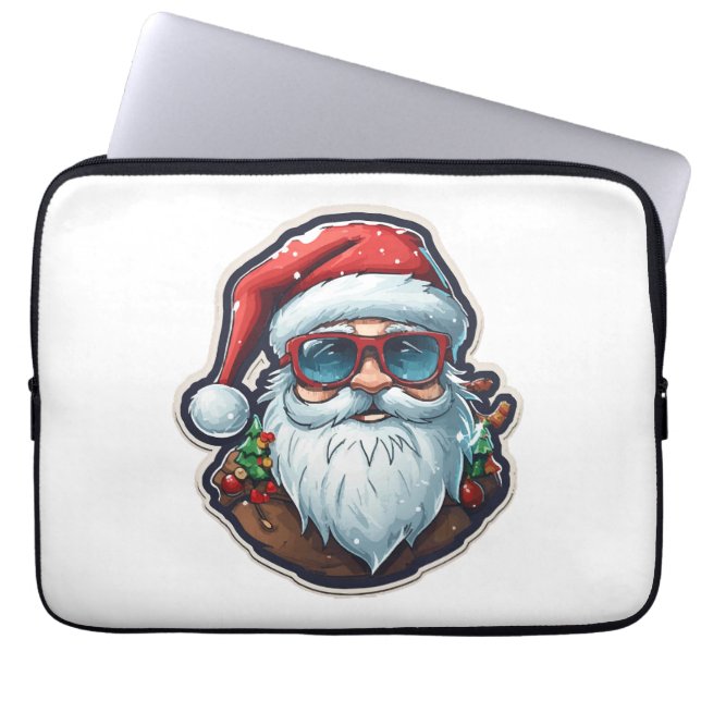 Housse Pour Ordinateur Portable Père Noël (Devant)