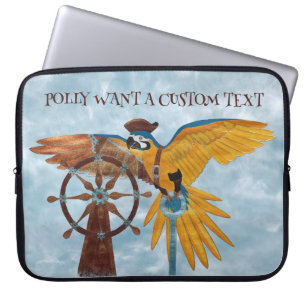 Housse Pour Ordinateur Portable Perroquet de pirates