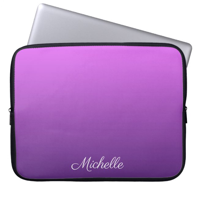 Housse Pour Ordinateur Portable Personalisé violet ombre (Devant)