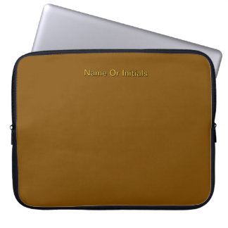 Housse Pour Ordinateur Portable Personalize With Name Initials Brown     