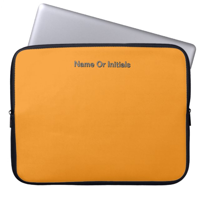 Housse Pour Ordinateur Portable Personalize With Name Initials Orange      (Devant)