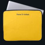 Housse Pour Ordinateur Portable Personalize With Name Initials Yellow<br><div class="desc">Style: Neoprene Laptop Sleeve 15 inch Protect your laptop with a custom laptop sleeve. Made with 100% neoprene, these lightweight and water resistant sleeves look great with your photos, text, or designs. Great for travel or just day-to-day use, custom laptop sleeves come in three sizes to fit your device and...</div>
