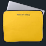 Housse Pour Ordinateur Portable Personalize With Name Initials Yellow<br><div class="desc">Style: Neoprene Laptop Sleeve 15 inch Protect your laptop with a custom laptop sleeve. Made with 100% neoprene, these lightweight and water resistant sleeves look great with your photos, text, or designs. Great for travel or just day-to-day use, custom laptop sleeves come in three sizes to fit your device and...</div>