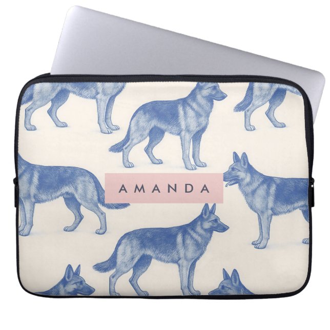 Housse Pour Ordinateur Portable Personalized Aesthetic German Shepherd Pattern (Devant)