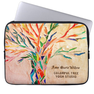 Housse Pour Ordinateur Portable Personalized Colorful Tree Beige