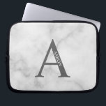 Housse Pour Ordinateur Portable Personalized Monogram and Name Laptop Sleeve<br><div class="desc">Personalized Monogram and Name Gifts
featuring personalized monogram and name in classic serif font style.</div>