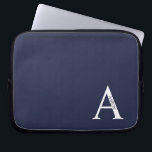 Housse Pour Ordinateur Portable Personalized Monogram and Name Laptop Sleeve<br><div class="desc">Personalized Monogram and Name Gifts
featuring personalized monogram and name in classic serif font style.</div>