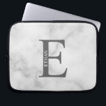 Housse Pour Ordinateur Portable Personalized Monogram and Name Laptop Sleeve<br><div class="desc">Personalized Monogram and Name Gifts
featuring personalized monogram and name in classic serif font style.</div>