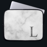 Housse Pour Ordinateur Portable Personalized Monogram and Name Laptop Sleeve<br><div class="desc">Personalized Monogram and Name Gifts
featuring personalized monogram and name in classic serif font style.</div>