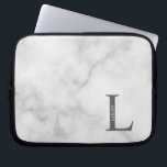 Housse Pour Ordinateur Portable Personalized Monogram and Name Laptop Sleeve<br><div class="desc">Personalized Monogram and Name Gifts
featuring personalized monogram and name in classic serif font style.</div>