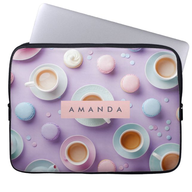Housse Pour Ordinateur Portable Personalized Pastel Tea Party Bliss (Devant)
