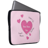 Housse Pour Ordinateur Portable Personalized Pink Hearts Laptop Case (Devant droit)
