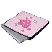 Housse Pour Ordinateur Portable Personalized Pink Hearts Laptop Case (Devant bas)