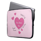 Housse Pour Ordinateur Portable Personalized Pink Hearts Laptop Case (devant gauche)