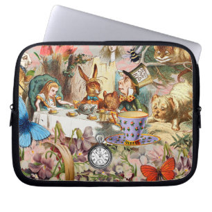 Housse Pour Ordinateur Portable Personnages de la fête du thé Alice in Wonderlan