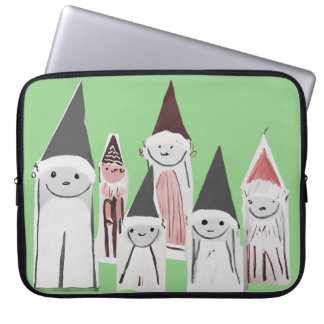 Housse Pour Ordinateur Portable Personnages de Noël mignons dessinés à la main