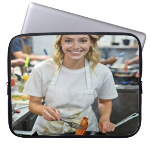 Housse Pour Ordinateur Portable Personnalisation de photo de cuisson de bacon