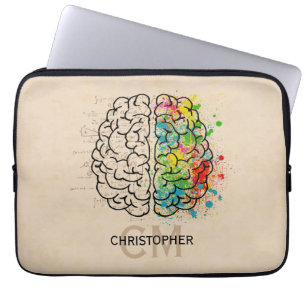 Housse Pour Ordinateur Portable Personnalisation du cerveau humain gauche et droit