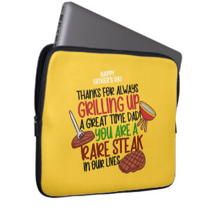 Housse Pour Ordinateur Portable Personnalisé Funny Grill Chef Papa
