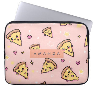 Housse Pour Ordinateur Portable Personnalisé Kawaii Fun Pizza Slice Motif