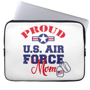 Housse Pour Ordinateur Portable Personnaliser Chien Tag U.S Air Force Maman