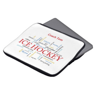 Housse Pour Ordinateur Portable Personnaliser, Merci d'entraîneur de hockey sur gl