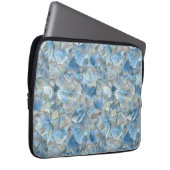 Housse Pour Ordinateur Portable Pétale bleu Iridescente Motif (Devant droit)