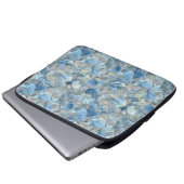 Housse Pour Ordinateur Portable Pétale bleu Iridescente Motif (Devant bas)