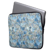 Housse Pour Ordinateur Portable Pétale bleu Iridescente Motif (devant gauche)