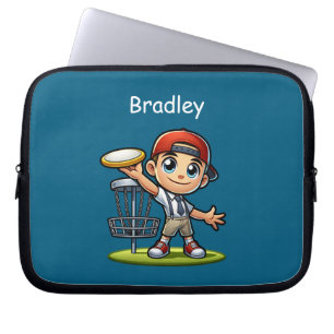Housse Pour Ordinateur Portable Petit Garçon Cute Jouer Disque Golf Personnalisé