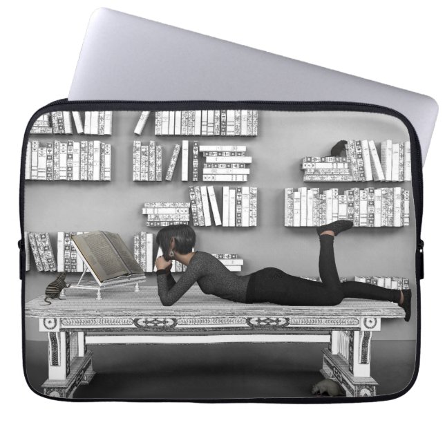 Housse Pour Ordinateur Portable Petit rat de bibliothèque (Devant)