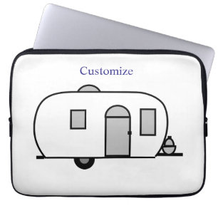 Housse Pour Ordinateur Portable Petite caravane Gitane arrondie customisée