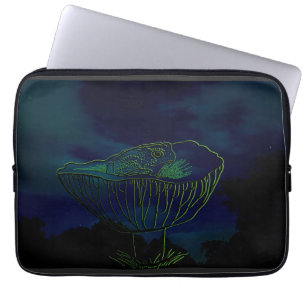 Housse Pour Ordinateur Portable Petite grenouille dans un champignon