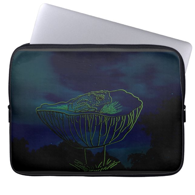 Housse Pour Ordinateur Portable Petite grenouille dans un champignon (Devant)
