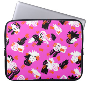 Housse Pour Ordinateur Portable Petite motif ditée aux motifs tropicaux, draine à