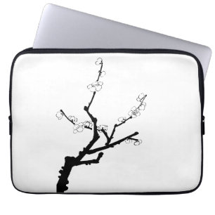 Housse Pour Ordinateur Portable Petite perruque en fleurs de prune