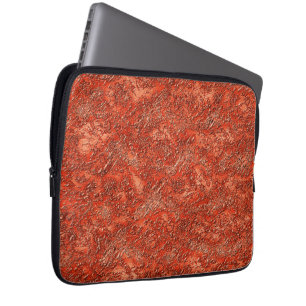 Housse Pour Ordinateur Portable Petite texture de sillon sur le rouge cardinal au