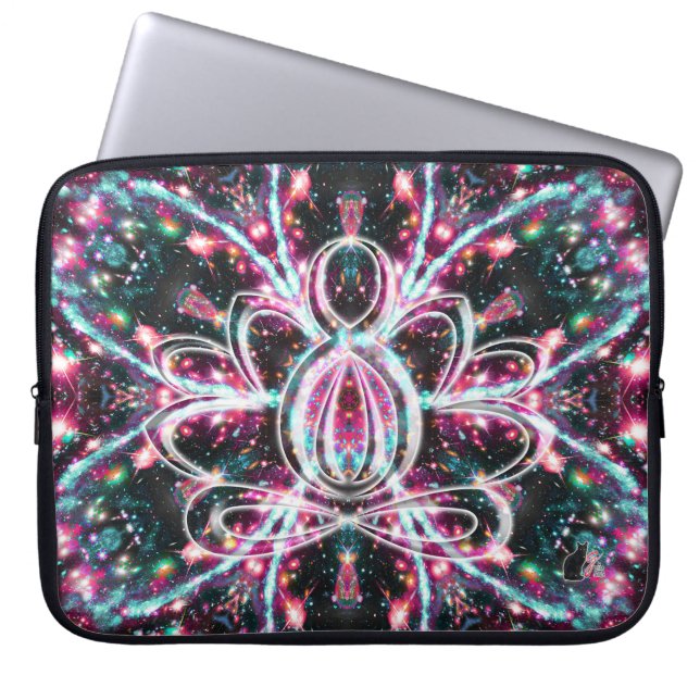 Housse Pour Ordinateur Portable Phosphorescence Zen Lotus (Devant)