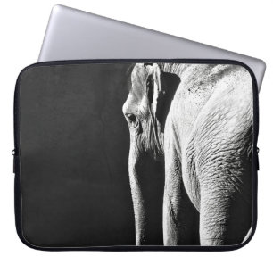 HOUSSE POUR ORDINATEUR PORTABLE PHOTO À ÉCHELLE GRIS DE L'ÉLÉPHANT