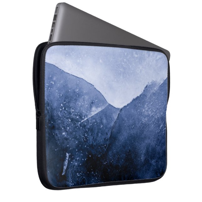 Housse Pour Ordinateur Portable Photo Blue Ice Abstrait Art (Devant droit)