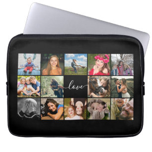 Housse Pour Ordinateur Portable Photo Collage Love Script