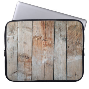 Housse Pour Ordinateur Portable Photo de fond du panneau en bois