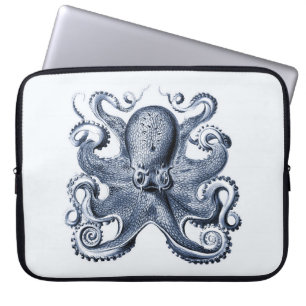 Housse Pour Ordinateur Portable Photo de la marine Blue Octopus par Ernst Haeckel